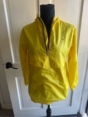 Tommy Hilfiger Kids Yellow Hooded Packable Rain Anorak